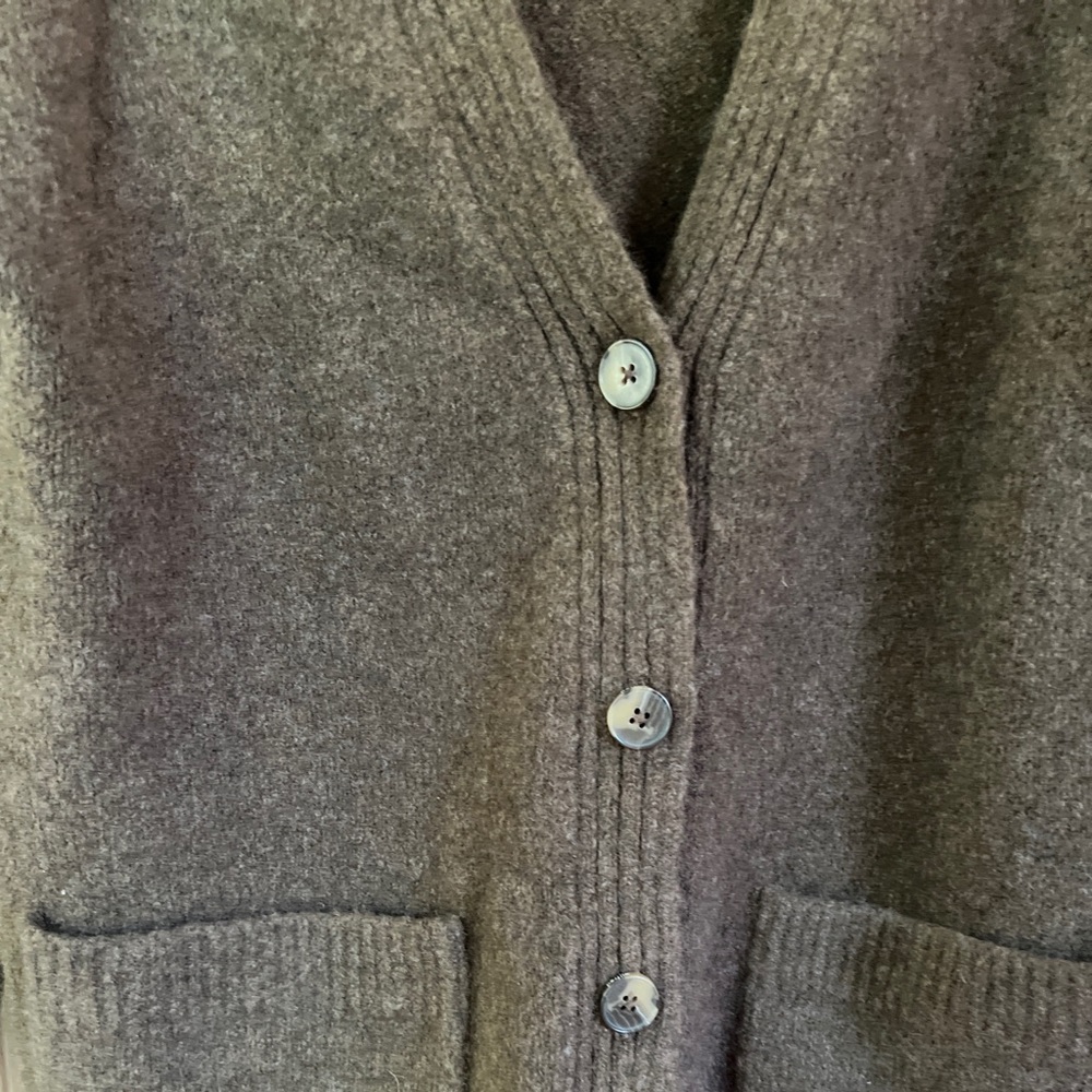 Wilfred Womens  Brown Merino Wool Blend Cardigan Size XXSmall